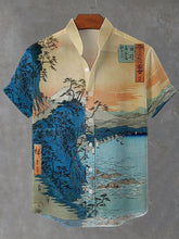 Bedrucktes Hemd der japanischen Kunst für Männer